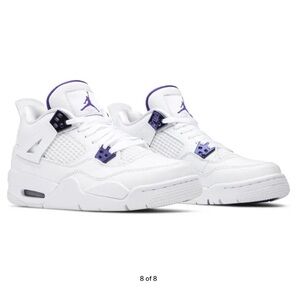 Air Jordan 4 Retro GS 'Purple Metallic' Sneakers